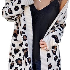 EXCELLENTOP Leopard Cardigan